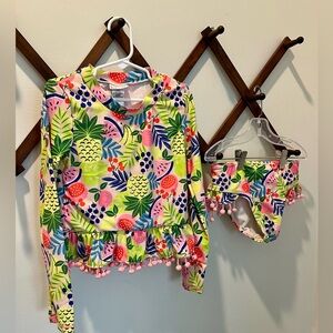 Tropical Kids Swim Set girls size 7/8